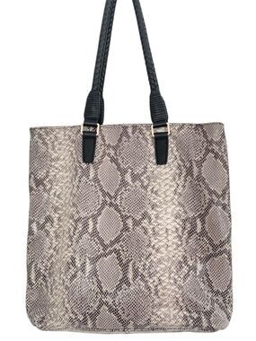 Margot Genuine Leather Snakeskin Pattern Large Tote bag